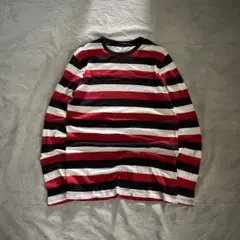 00s old uniqlo multi stripe l/s tee