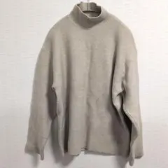 ZARA ザラ ハイネック ニット セーター ベージュ S オーバーサイズ 厚手
