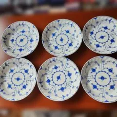 三越レディースクラブ　 青い花柄皿 6枚セット