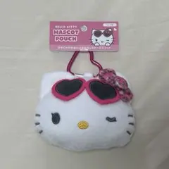 キティ　カラビナ付きぬいぐるみファスナーマスコット　ヒョウ柄　フェイスマスコット