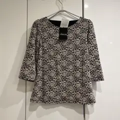 花柄五分袖チュニック