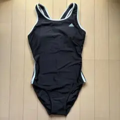 adidas レディース スポーツ用水着 ブラック×水色のサムネイル