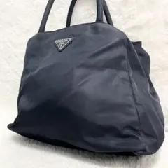プラダ ハンドバッグ テスートナイロン 三角プレート 大容量 A4可 多機能 黒