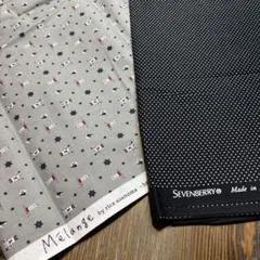 ロボット柄 Mélange • SEVENBERRY 黒ドット柄 ２枚セット 綿