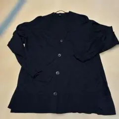 美品　UNIQLO UVカットVネックカーディガンMサイズ　黒