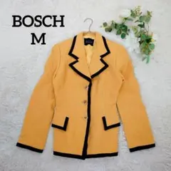 ボッシュ テーラードジャケット(M)日本製 ウール 黄色 BSボタン カジュアル