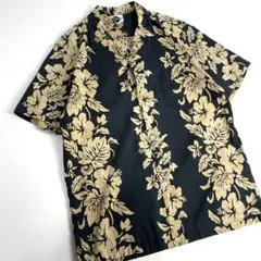 MADE IN HAWAII 5th & Ocean 黒×ベージュ 花柄 綿のサムネイル