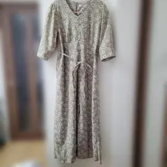 natural couture 花柄ロングワンピース 半袖
