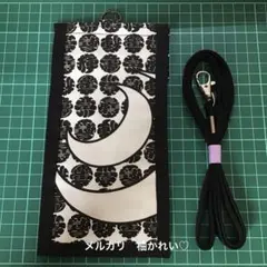 大相撲　高田川部屋　反物使用ハンドメイド　チケットホルダー　ネックストラップ付きのサムネイル