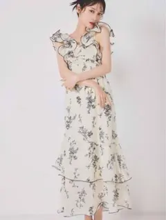 エムミーエメ Noble flower ribbon long onepiece - メルカリ