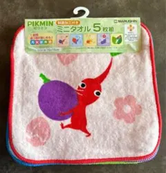 新品　PIKUMIN　ハンカチ　タオル　ピクミン　ミニタオル　5枚組