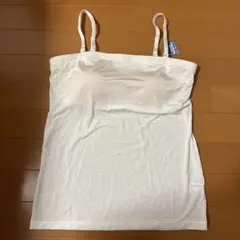 カップ付き キャミソール ブラトップ ホワイト Lサイズ アベイル
