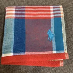 Polo Ralph Lauren タオルハンカチ 赤青チェック
