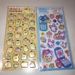 大人気‼️平成はっぴーフォンフワフワらびちゃん、ポムポムプリンシール