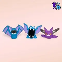 立体ポケモン図鑑 ズバット ゴルバット クロバット フィギュア レトロ
