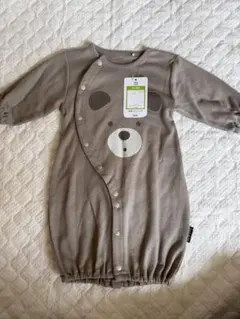 【新品】くまロンパース ツーウェイ・ドレスオール グレー 50〜60cm