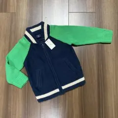新品babyGap ニットセーター 90cm 18-24ヶ月 ネイビー/グリーン
