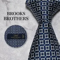 【極美品】Brooks Brothers ネイビー 総柄 小紋柄 ネクタイ