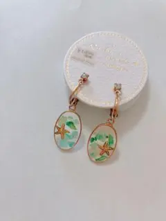 海モチーフのゴールドイヤリング（未使用）