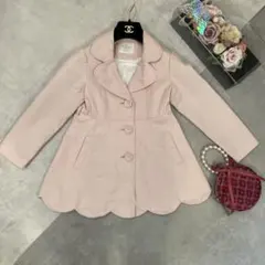 美品✳️kate spade コート ジャケット　淡ピンク キッズ 130cm