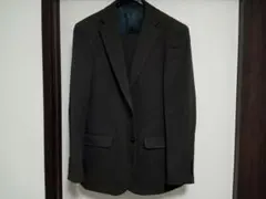 【美品】ダークグレー ストライプ ビジネススーツセット