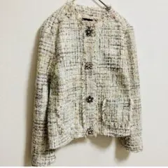 ZARA ザラ ビジューボタン ツイードジャケット スカート 入学式 入園式