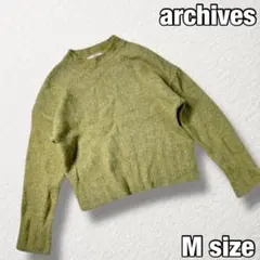 【アーカイブ】ニットトレーナー　アルパカ　ウール　サイドスリット　Lサイズ