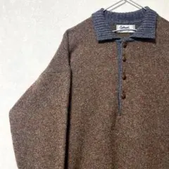 英国製　ウールニット　ヴィンテージ　レトロ　アースカラー　モカブラウン　イギリス