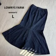 【ローリーズファーム】デニムマーメイドスカート インディゴ L ハイウエスト