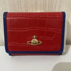 ヴィヴィアン ウエストウッド 三つ折り財布　レッド/ブルー