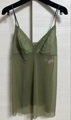 オリーブグリーン 刺繍キャミソールのサムネイル