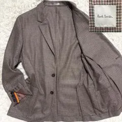 未使用級/シルク/現行/L✨ポールスミス テーラードジャケット マルチストライプ