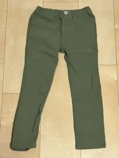 オリーブグリーン ストレートパンツ 110cm