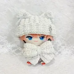 ぬい服　ニット帽　マフラー　ハンドメイド　10cm　にじぱぺっと