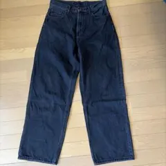 ユニクロ　ブラックワイドデニム　29