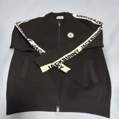 ジャックバニー 中綿ジャケット カーキ×白 英字総柄 ゴルフウェア