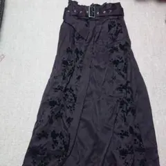 ♡axesfemme♡✨美品✨ フラワーフロッキー切替スカート パープル