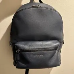 MICHAEL KORS ネイビー レザーバックパック