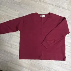 ROPÉ PICNIC バーガンディ Vネックニット 38サイズ