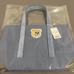 ラブラリーバイフェイラー オールドテディワッペントートバッグ(小)ライトブルー