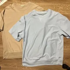 【お得‼️】XLサイズ Tシャツ 2色セット ベージュ ブルー