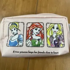 디즈니 프린세스 스퀘어 파우치 신데렐라 아리엘 라푼젤