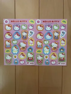 Hello Kitty 우체국 한정 간지 씰 닭년 2장 세트