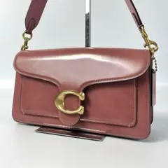 美品 coach コーチ タビー 26 ショルダーバッグ ピンク レザーのサムネイル