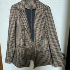チェック柄 テーラードジャケット