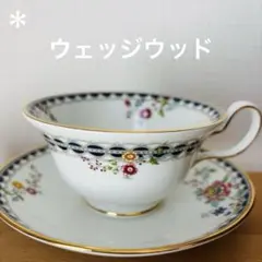 ＊⚫︎ウェッジウッド レースピオニー　カップ＆ソーサー d