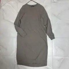 体型カバー❣️ZARA グレージュ スウェットワンピース S