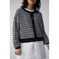 AZUL BY MOUSSY 2WAYツイードニットトップス