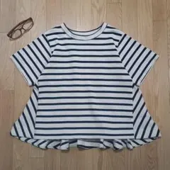 レイビームス フレア AラインTシャツ ボーダー レディース 厚手 フリー