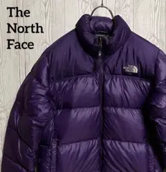 ノースフェイス　ダウンジャケット　L　700フィル　パープル紫　ブルゾン　希少色